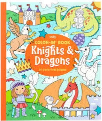 Color-In' Book Knights & Dragons