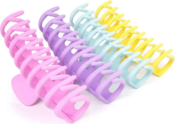 Pastel Large Round Hair Claw Clips