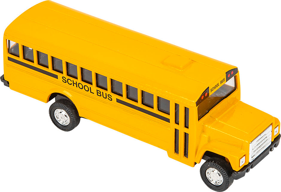 4.75" Die Cast Pull Back School Bus