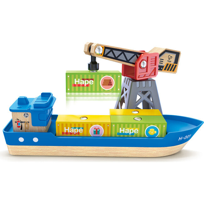 Hape Cargo Ship & Train